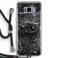 Zwart marmer: Samsung Galaxy S8 Transparant Hoesje met koord