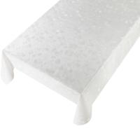 Bellatio Design Tafelzeil Flowers - wit met bloemen print - 140 x 175 cm - Rechthoekig - Buiten en b