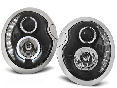 Tuning-Tec Koplampen met parkeerlicht BMW MINI (COOPER) 05 01-10 06 ZWART Tuning-Tec Koplampen met parkeerlicht BMW MINI (COOPER) 05 01-10 06 ZWART