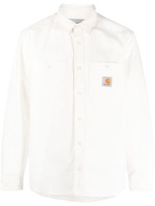 Carhartt WIP logo-patch cotton shirt - Blanc