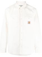 Carhartt WIP logo-patch cotton shirt - Blanc - thumbnail