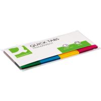 Q-CONNECT Quick Tabs, ft 25 x 45 mm, 4 x 40 tabs, geassorteerde kleuren