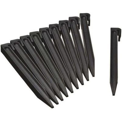 NATUUR Zak van 10 polypropyleen tuinrandankers - H 26,7 x 1,9 x 1,8 cm - Zwart