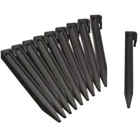 NATUUR Zak van 10 polypropyleen tuinrandankers - H 26,7 x 1,9 x 1,8 cm - Zwart