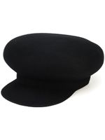 Yohji Yamamoto casquette gavroche en laine - Noir