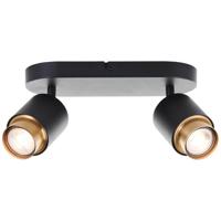Brilliant 2-lichts opbouwspotCovelo zwart met goud - G04913/86