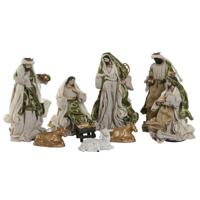 Kerststal set Home ESPRIT Groen Beige 20 x 15 x 30 cm (9 Onderdelen)