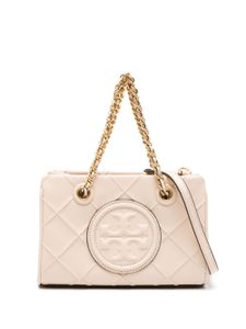 Tory Burch sac porté épaule matelassé Fleming - Tons neutres