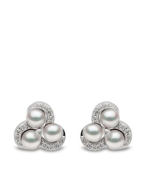 Yoko London puces d'oreilles en or blanc 18ct - Argent