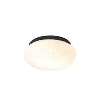 QAZQA Klassieke plafondlamp zwart met opaal glas 30 cm IP44 - Nohmi - thumbnail