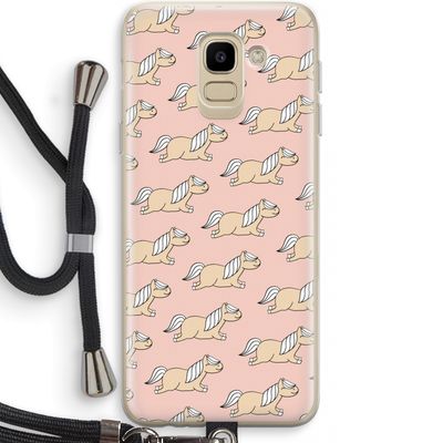 Ponys: Samsung Galaxy J6 (2018) Transparant Hoesje met koord