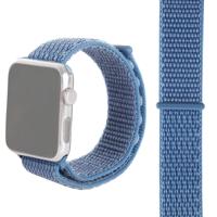 Eenvoudige mode nylon horlogebandje voor Apple Watch serie 5 & 4 44mm/3 & 2 & 1 42mm met Magic stick (Peacock Blue)
