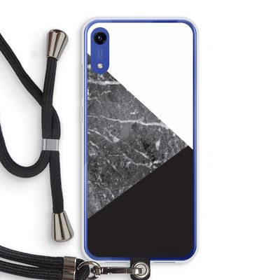 Combinatie marmer: Honor Play 8A Transparant Hoesje met koord
