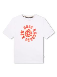 BOSS Kidswear t-shirt en coton à slogan imprimé - Blanc