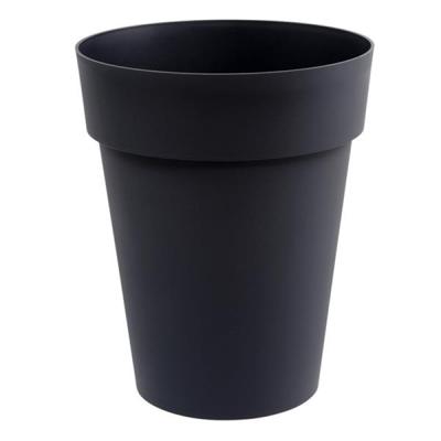 EDA Toscane Bloempot - kunststof - antraciet - D44 x H53 cm - binnen- en buitenshuis