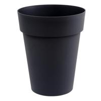 EDA Toscane Bloempot - kunststof - antraciet - D44 x H53 cm - binnen- en buitenshuis