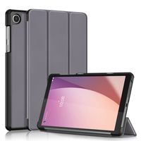 Lunso - Lenovo Tab M8 Gen 4 (8 inch) - Tri-Fold Bookcase hoes - Grijs