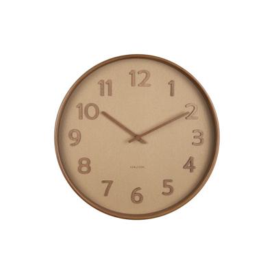 Karlsson WandklokPure Wood Grain zandbruin - Ø 40cm - KA5872SB