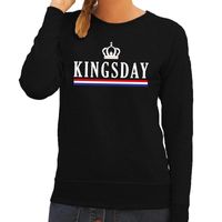 Zwart Kingsday en Hollandse vlag sweater dames - thumbnail