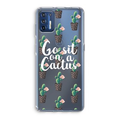 Cactus quote: Motorola Moto G9 Plus Transparant Hoesje