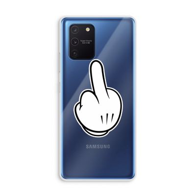 Middle finger white: Samsung Galaxy Note 10 Lite Transparant Hoesje