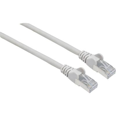 Intellinet 740555 RJ45 Netwerkkabel, patchkabel CAT 6A S/FTP 0.25 m Grijs Folie afscherming, Afscherming gevlochten, Afgeschermd, Halogeenvrij 1 stuk(s)