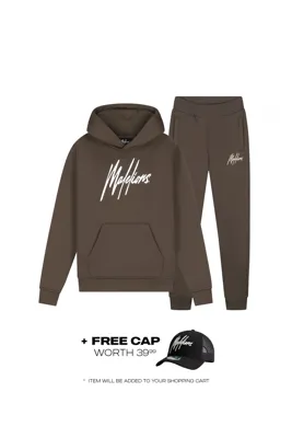 Malelions Essentials Trainingspak Kids Bruin - Maat 128 - Kleur: Zwart | Soccerfanshop