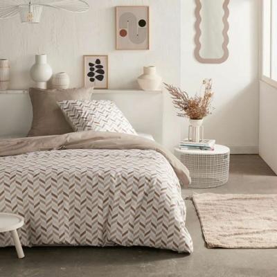 Dekbedovertrek set TODAY Beige Bed van 180/200 2 Onderdelen