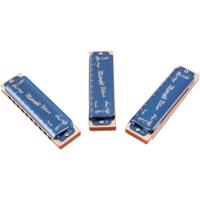 Fender Midnight Blues Harmonica 3-Pack mondharmonica set met opbergtas