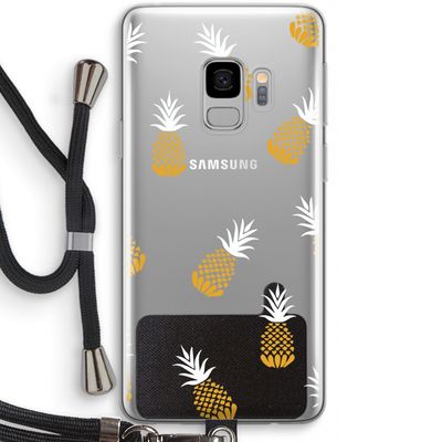 Ananasjes: Samsung Galaxy S9 Transparant Hoesje met koord
