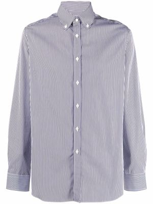 Xacus chemise rayée à boutonnière - Blanc