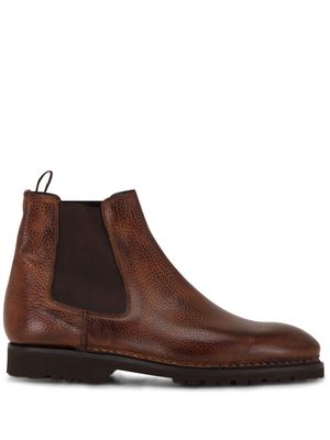 Bontoni bottines chelsea en cuir - Marron