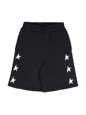 Golden Goose Kids short Black Star Collection à coupe ample - Bleu