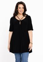 Yoek Tuniek met hals detail | Zwart | Maat 50/52