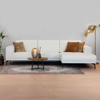Sohome Loungebank 'Anouk' Rechts, Bouclé, kleur Parelwit