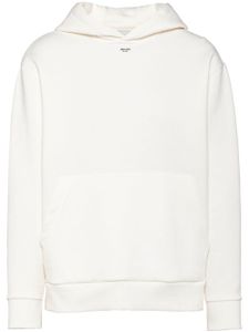 Prada hoodie en coton à logo imprimé - Blanc