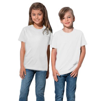 Stedman Kinder t-shirt - wit - 100% katoen
