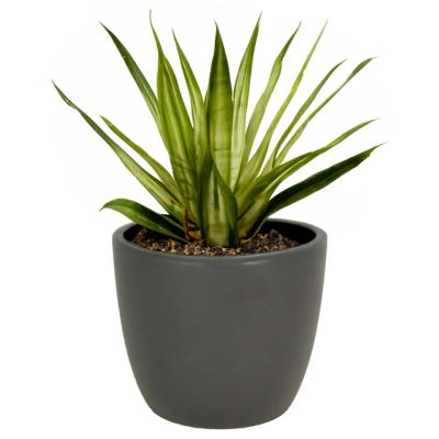 Floran Bloempot - 1x - mat antraciet grijs - keramiek - kamerplant - D28 x H25 cm