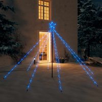 Kerstboomverlichting 400 LED's binnen/buiten 2,5 m blauw - thumbnail