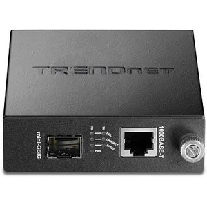 Trendnet TFC-1000MGA netwerk media converter Intern 1000 Mbit/s Multimode Zwart, Zilver