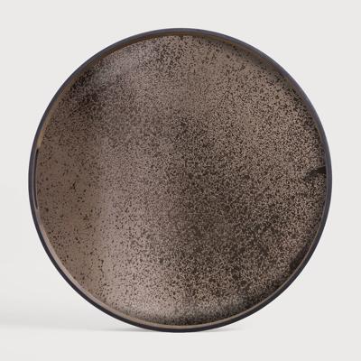 Ethnicraft Rond Dienblad 'Aged' 48cm, kleur Brons