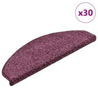 Trapmatten 30 stuks 65x21x4 cm Donkerpaars Halfrond Groot