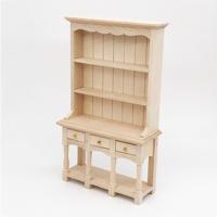 Poppenhuis meubels miniatuur studie kamer decoratie houten boekenkast kabinet met lades (prime embryo)