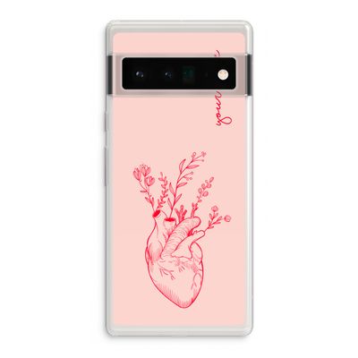 Blooming Heart: Google Pixel 6 Pro Transparant Hoesje