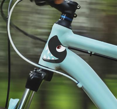 Fiets stickers Haai gezicht