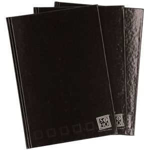 3x Luxe zwarte schriften gelinieerd A4 formaat