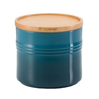 LE CREUSET - Aardewerk - Voorraadpot met houden deksel Deep Teal 10cm 0,54l