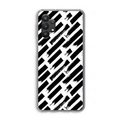Zwarte vegen: Samsung Galaxy A32 5G Transparant Hoesje
