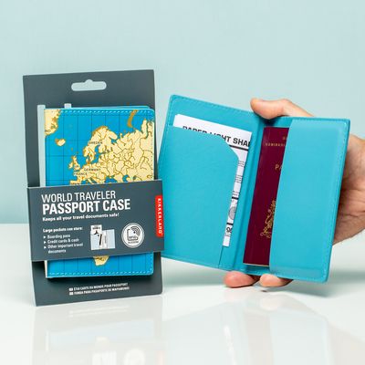 Wereldkaart paspoorthoesje