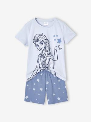 Mädchen Sommer-Schlafanzug Disney DIE EISKÖNIGIN mit Elsa und Sternen hemelsblauw